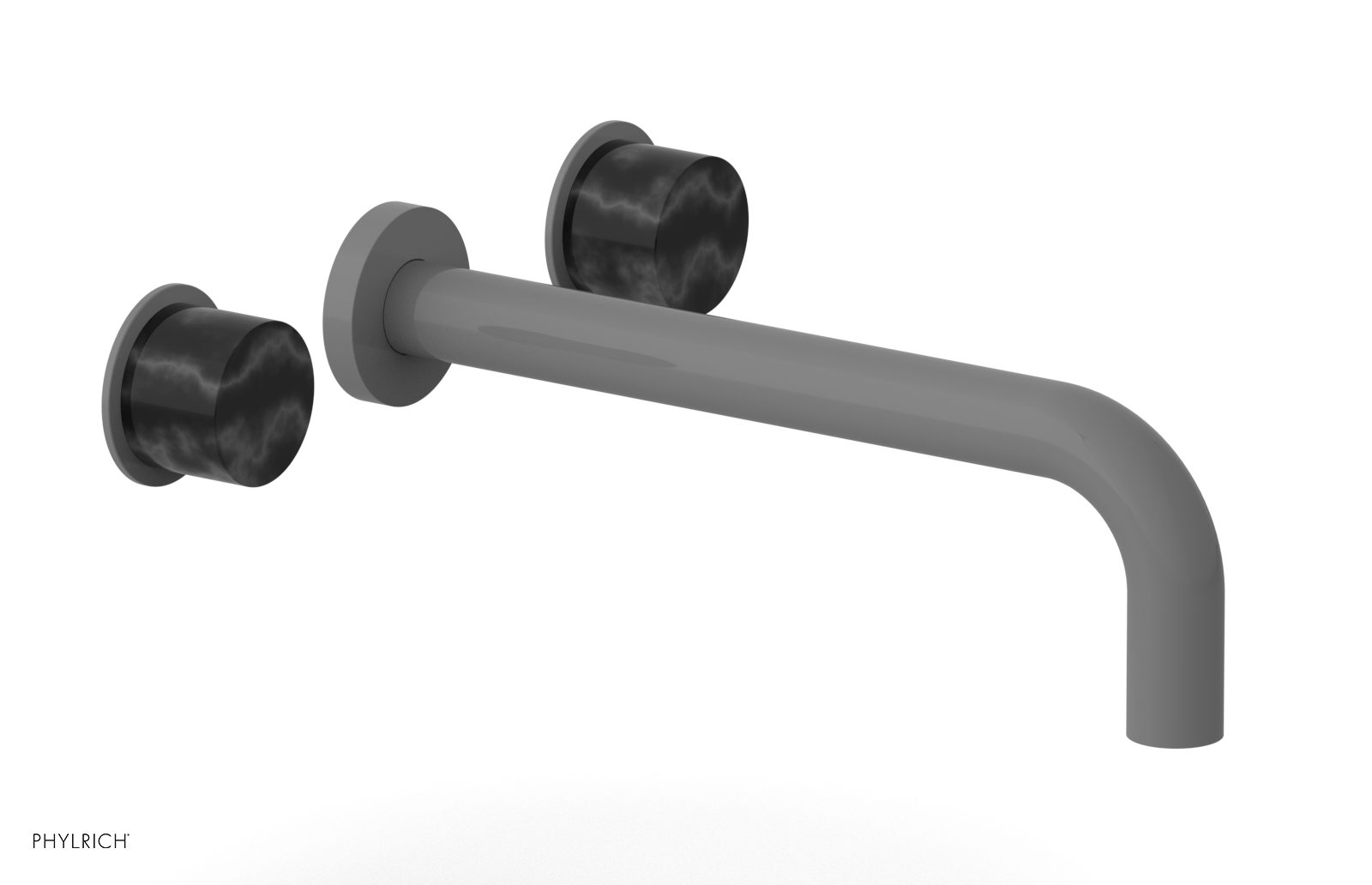 Basic II 10" Wall Lavatory Set - Black Marble Handles 230-13-10