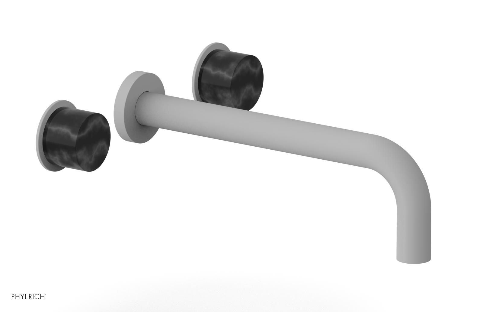 Basic II 10" Wall Lavatory Set - Black Marble Handles 230-13-10