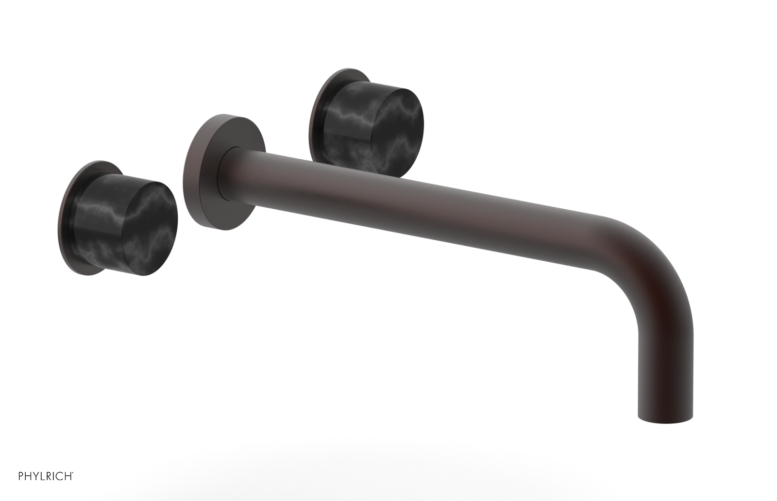 Basic II 10" Wall Lavatory Set - Black Marble Handles 230-13-10