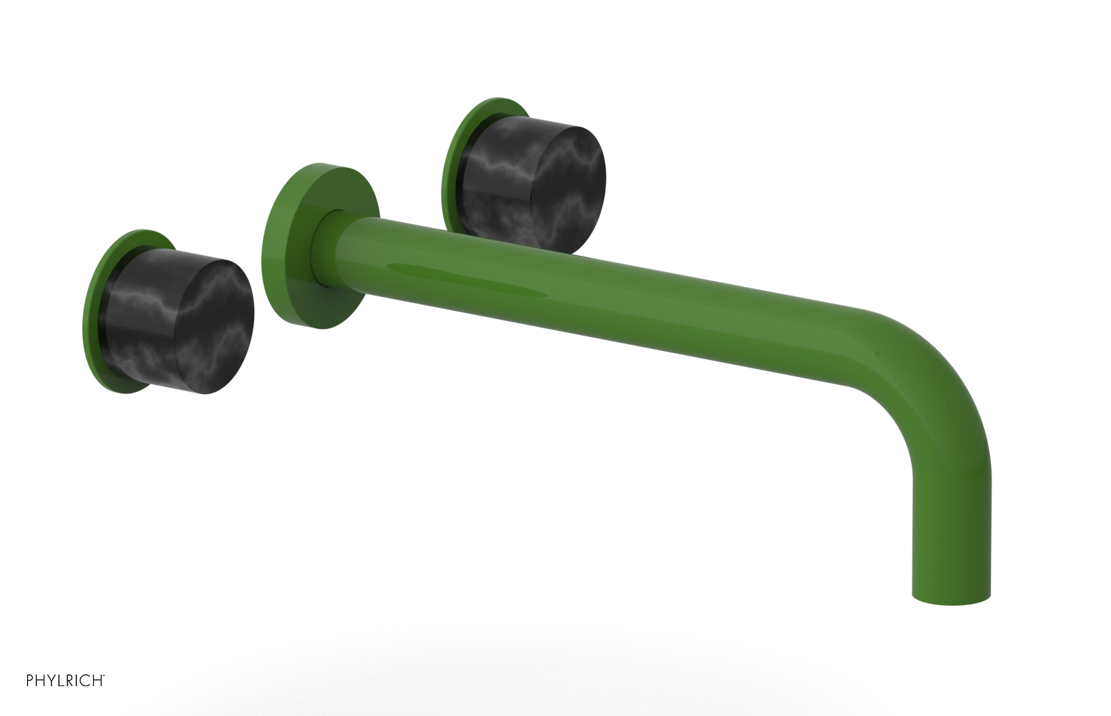 Basic II 10" Wall Lavatory Set - Black Marble Handles 230-13-10 — image 1