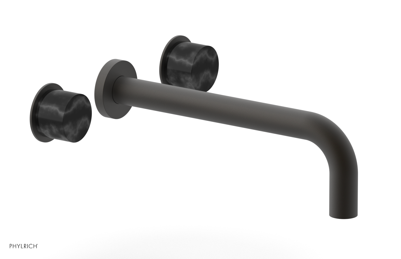 Basic II 10" Wall Lavatory Set - Black Marble Handles 230-13-10 — image 1