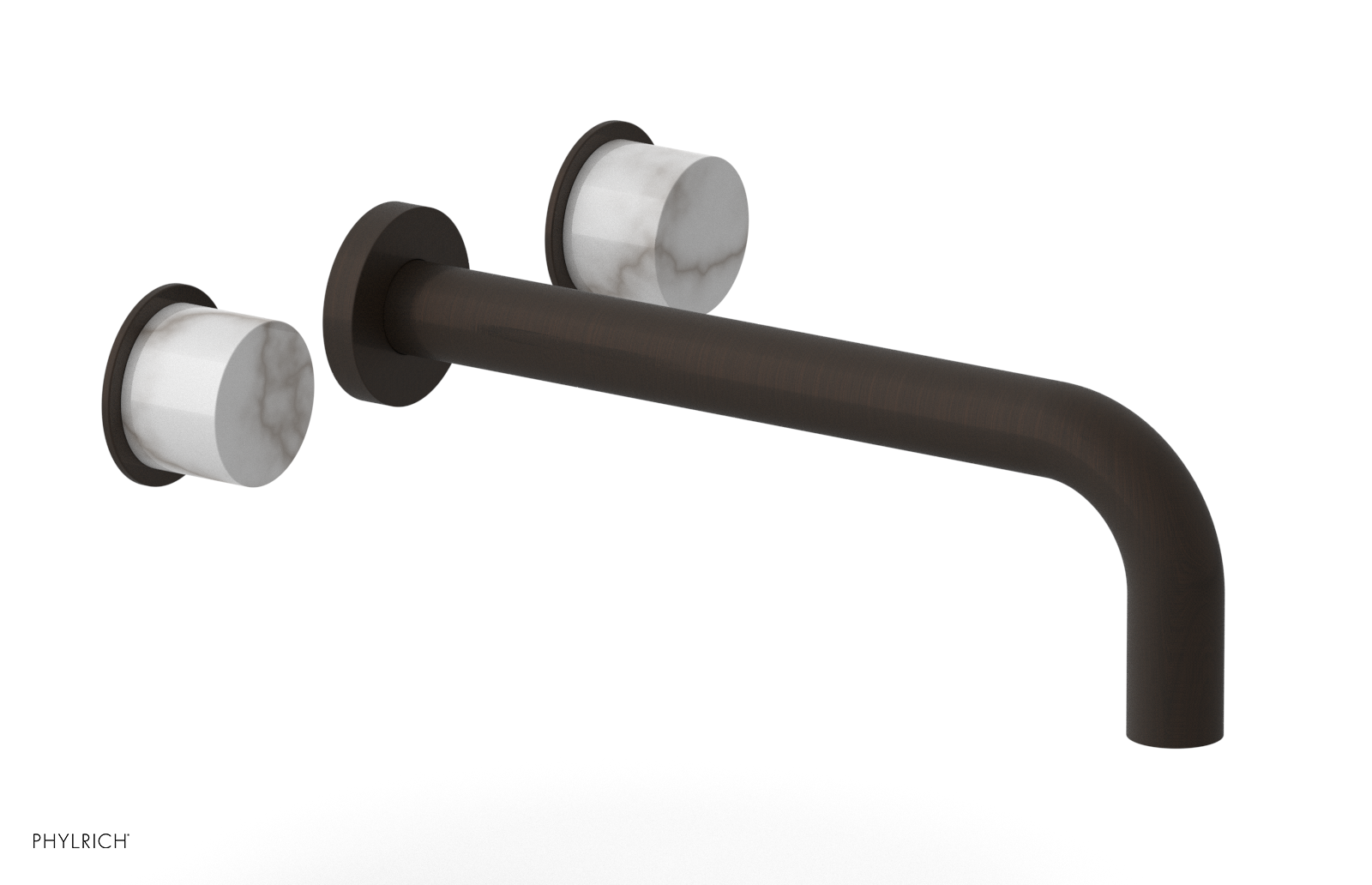 Basic II 10" Wall Lavatory Set - White Marble Handles 230-13-10 — image 1