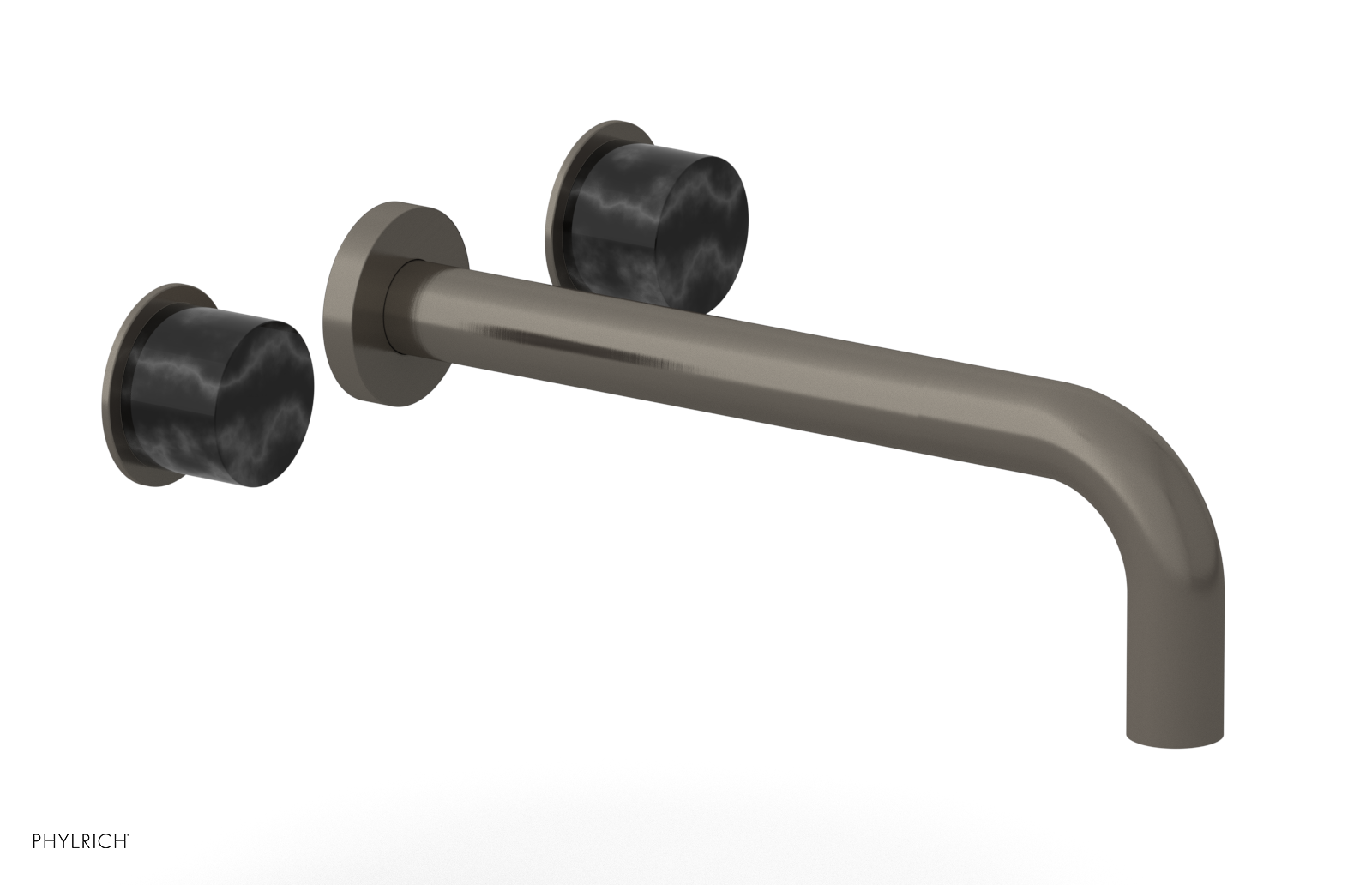 Basic II 10" Wall Lavatory Set - Black Marble Handles 230-13-10 — image 1