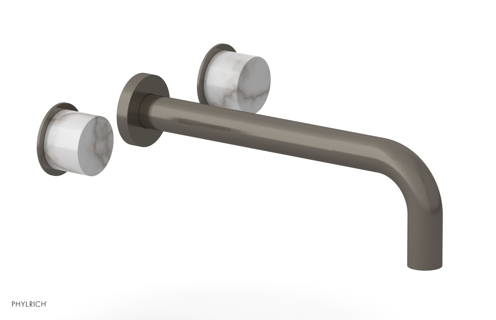 Basic II 10" Wall Lavatory Set - White Marble Handles 230-13-10