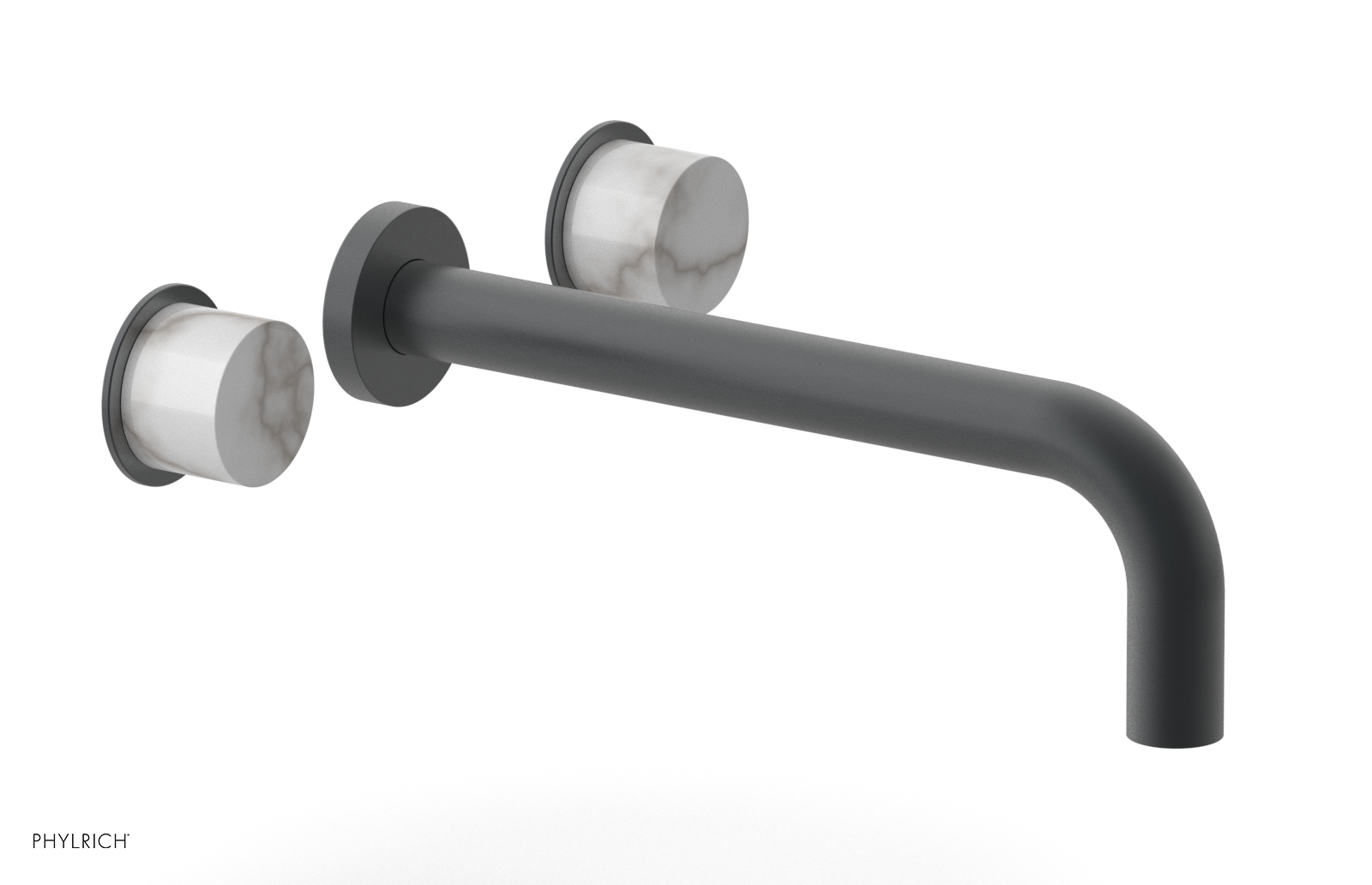 Basic II 10" Wall Lavatory Set - White Marble Handles 230-13-10