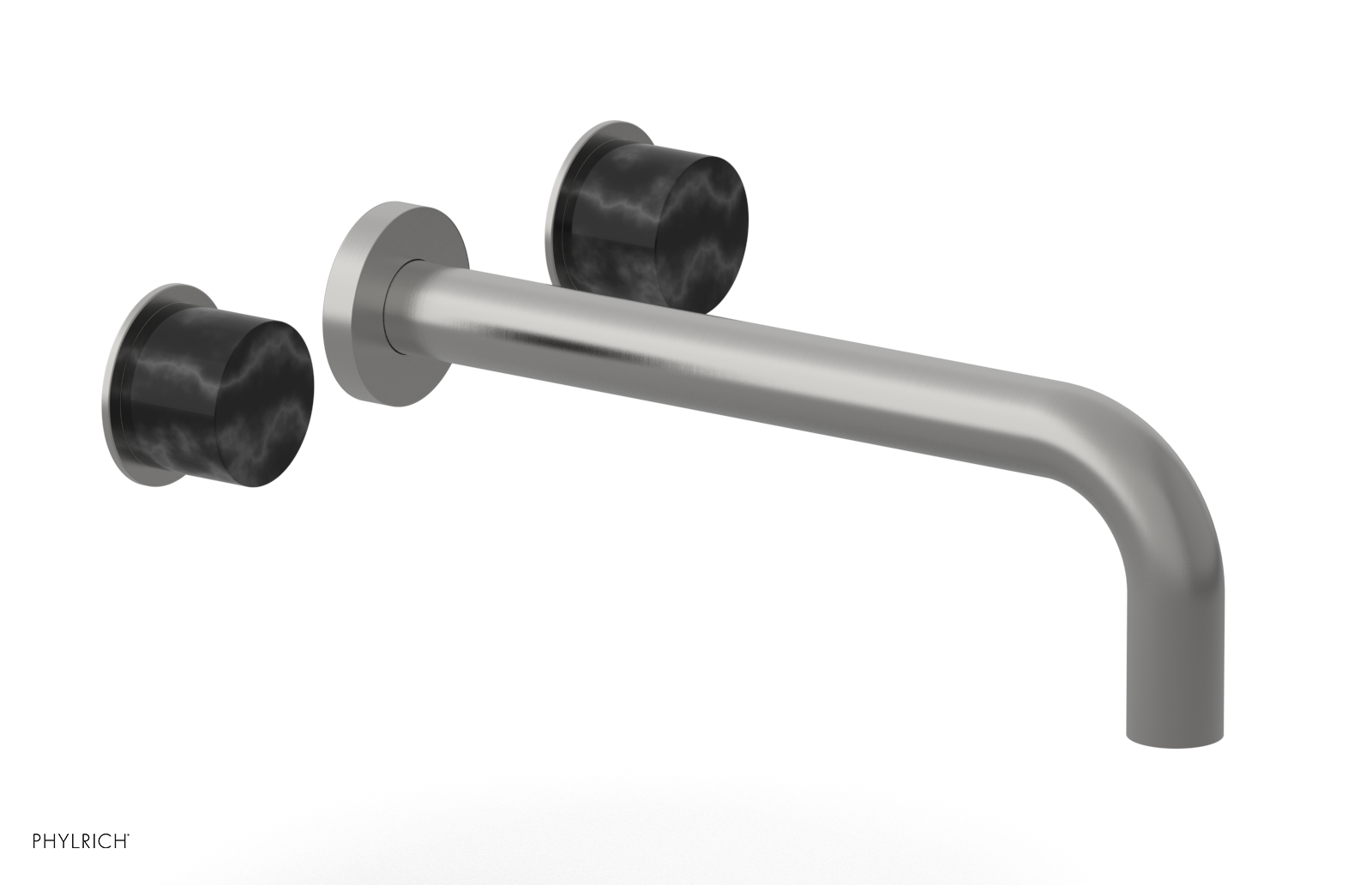 Basic II 10"  Wall Lavatory Set - Black Marble Handles 230-13-10 — image 1