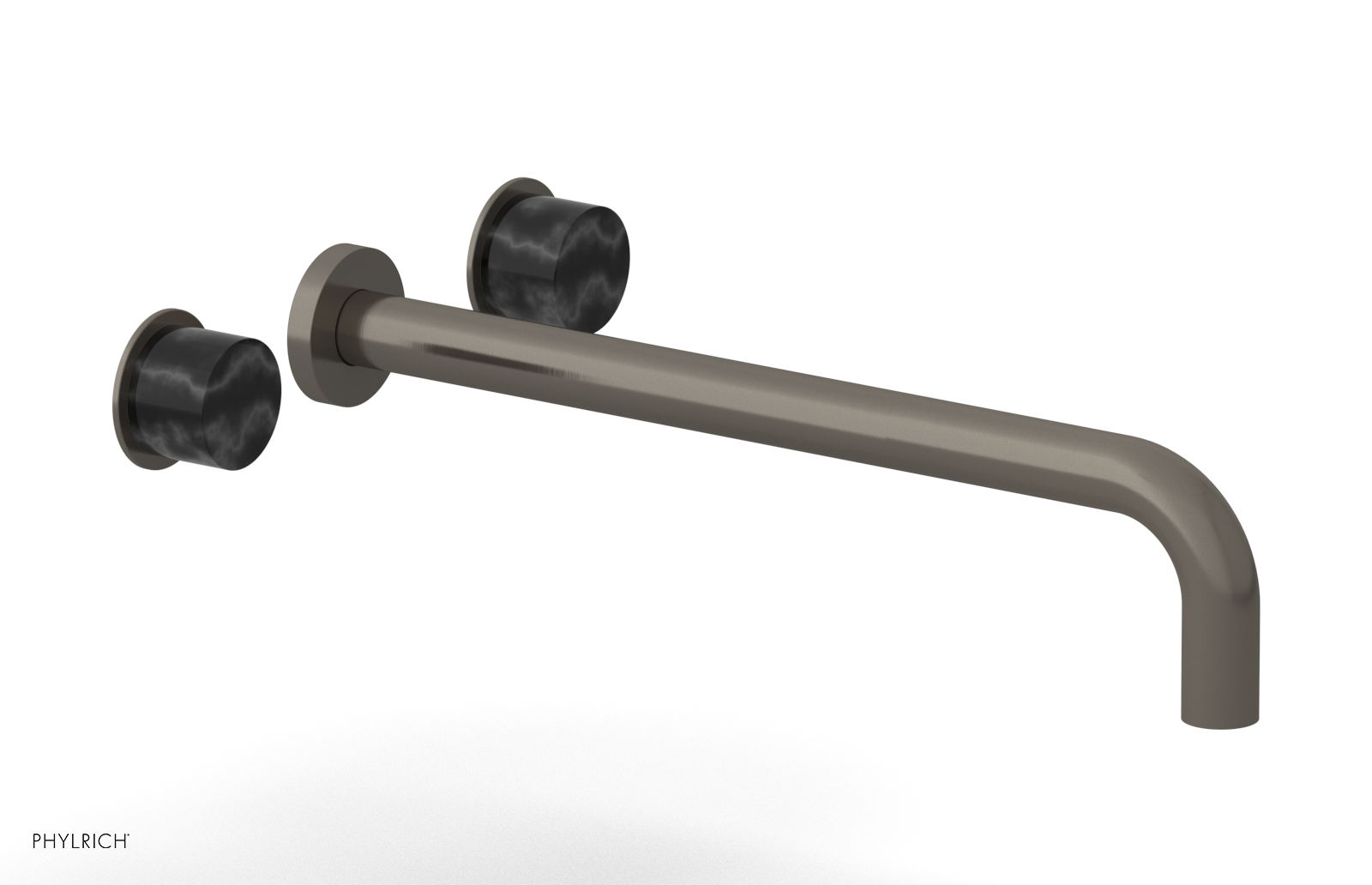 Basic II 14" Wall Lavatory Set - Black Marble Handles 230-13-14 — image 1