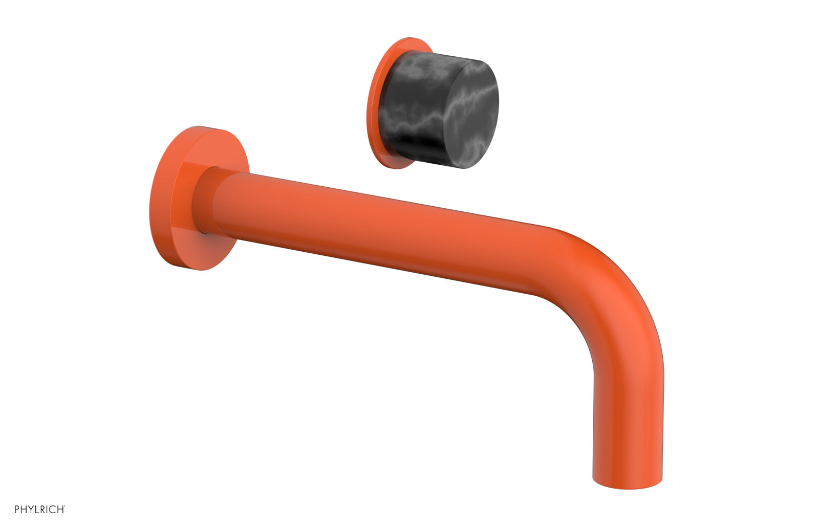 Basic II Single Handle Wall Lavatory Set - Black Marble Handle 230-17