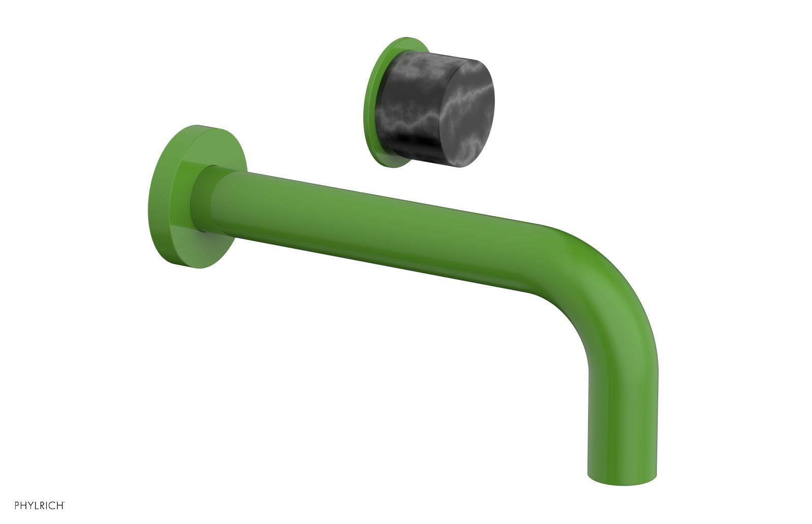 Basic II Single Handle Wall Lavatory Set - Black Marble Handle 230-17