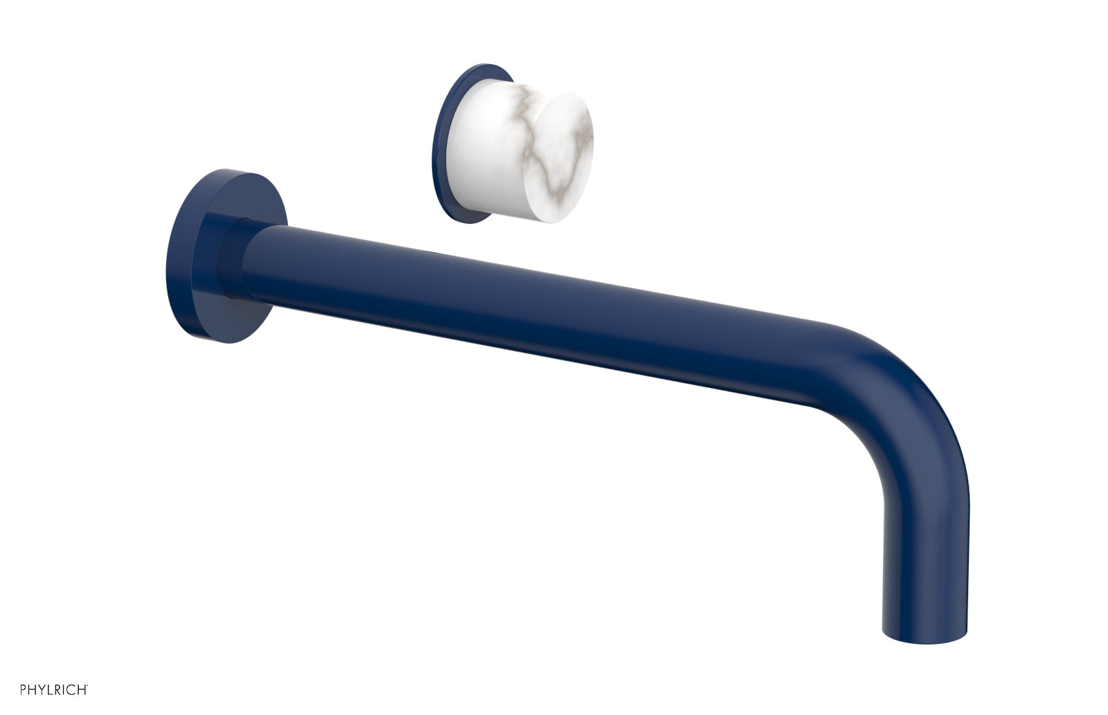 Basic II 10" Single Handle Wall Lavatory Set - White Marble Handle 230-17-10 — image 1