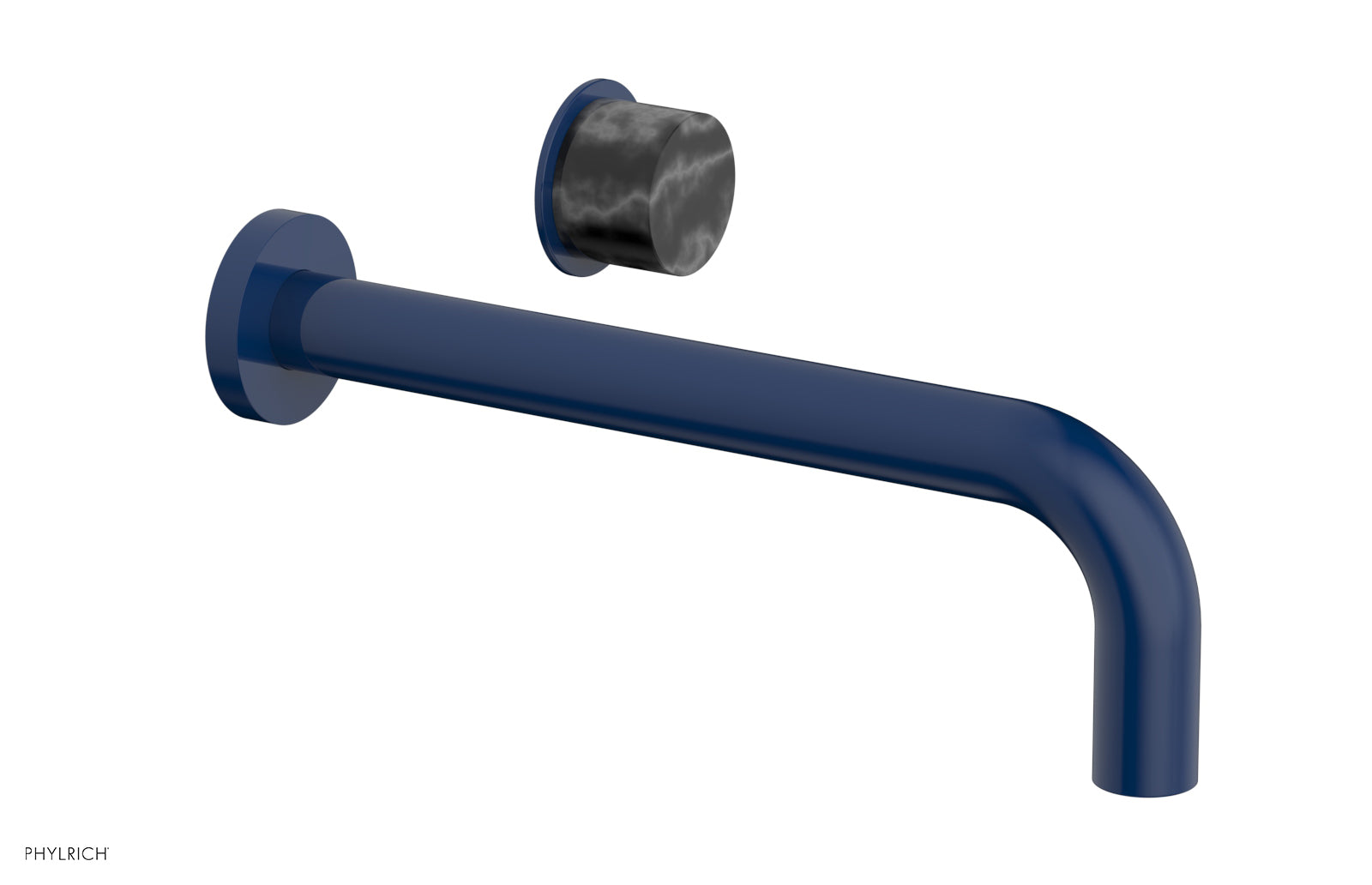 Basic II 10" Single Handle Wall Lavatory Set - Black Marble Handle 230-17-10 — image 1