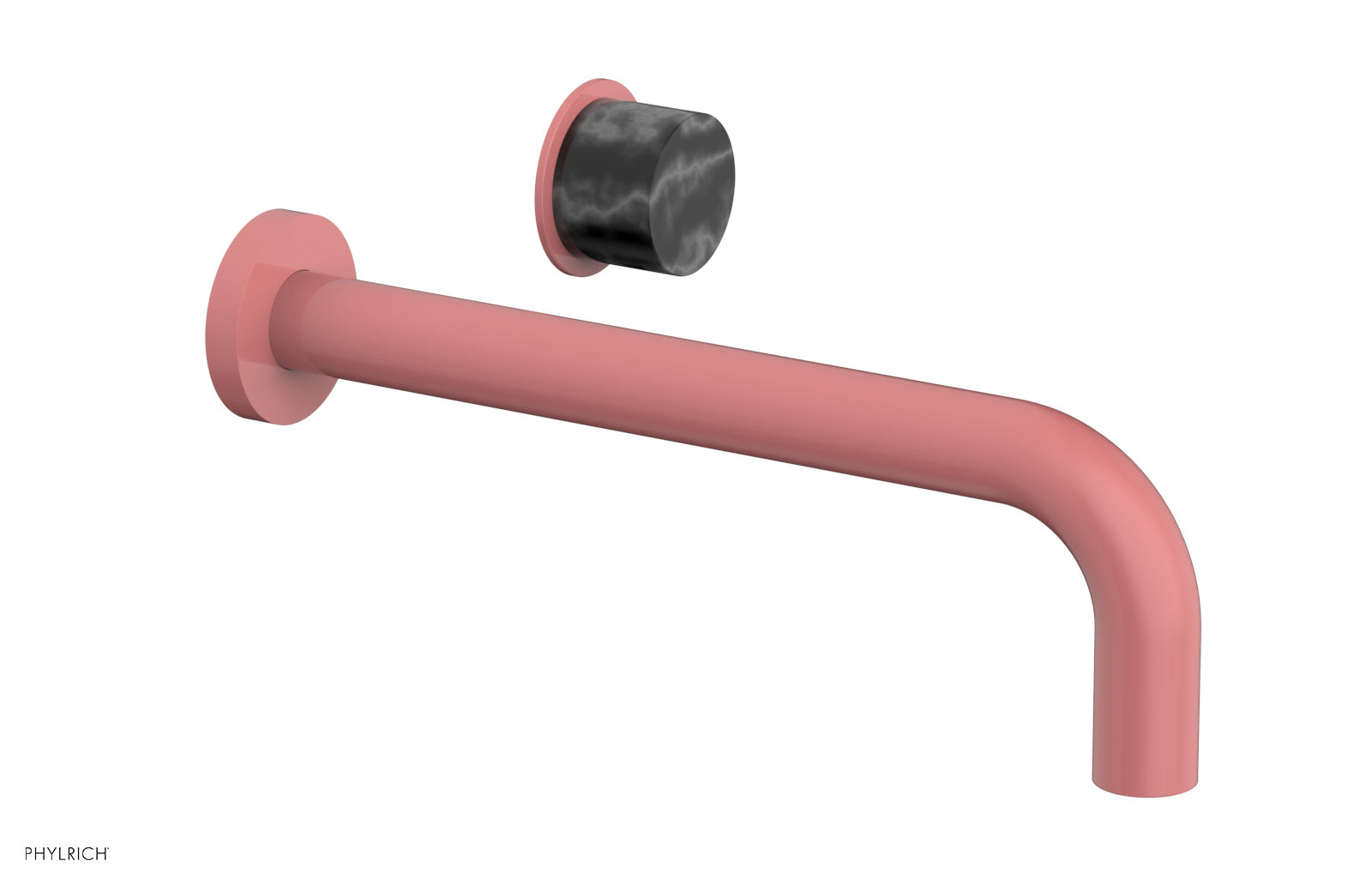 Basic II 10" Single Handle Wall Lavatory Set - Black Marble Handle 230-17-10 — image 1