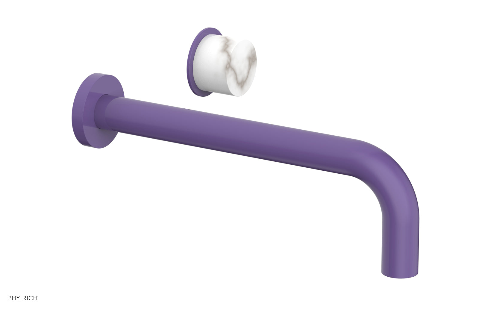 Basic II 10" Single Handle Wall Lavatory Set - White Marble Handle 230-17-10 — image 1