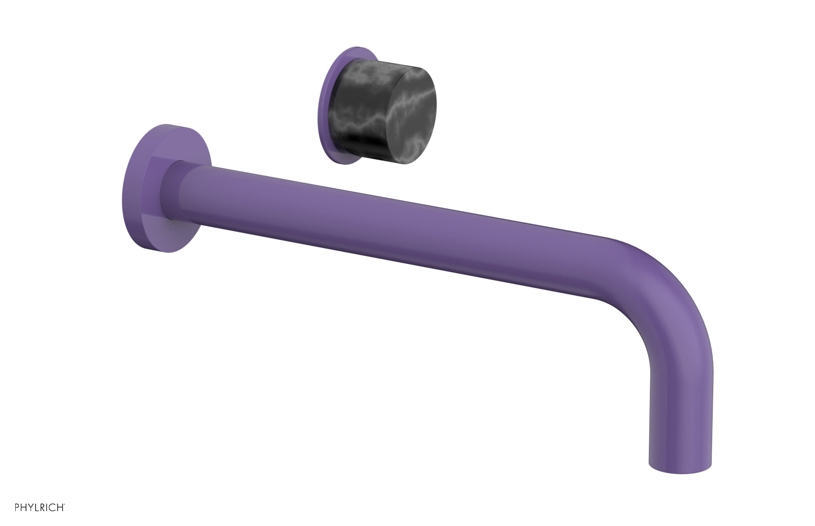 Basic II 10" Single Handle Wall Lavatory Set - Black Marble Handle 230-17-10 — image 1