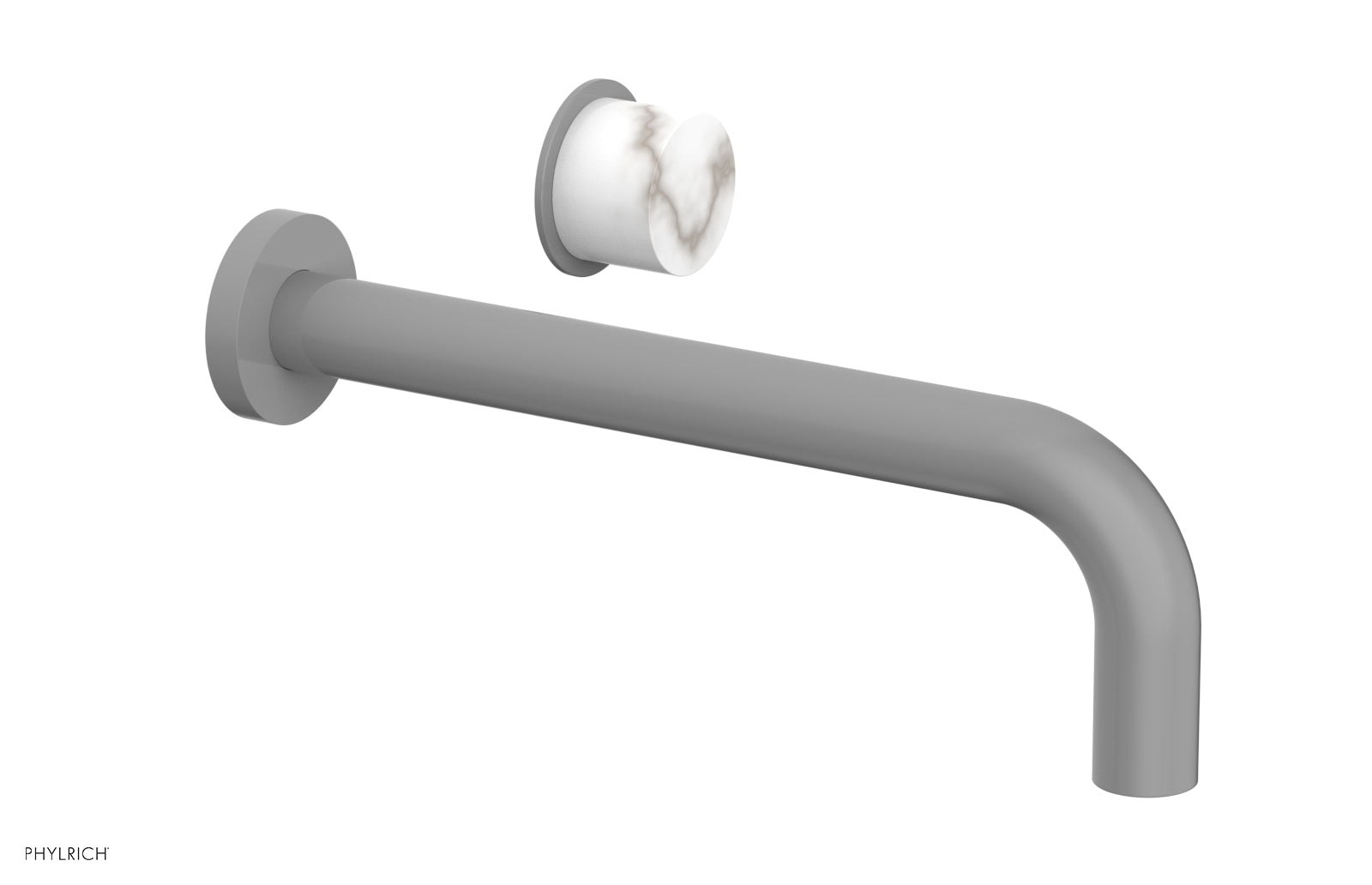 Basic II 10" Single Handle Wall Lavatory Set - White Marble Handle 230-17-10 — image 1