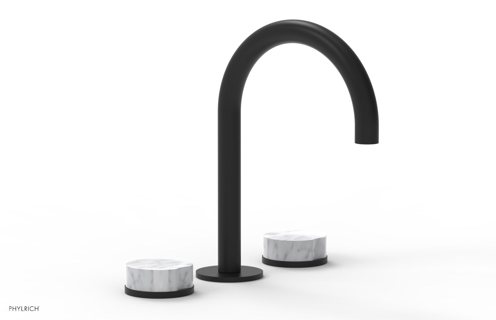 CIRC - Widespread Faucet - High Spout, Marble Handles 250-03 — image 1