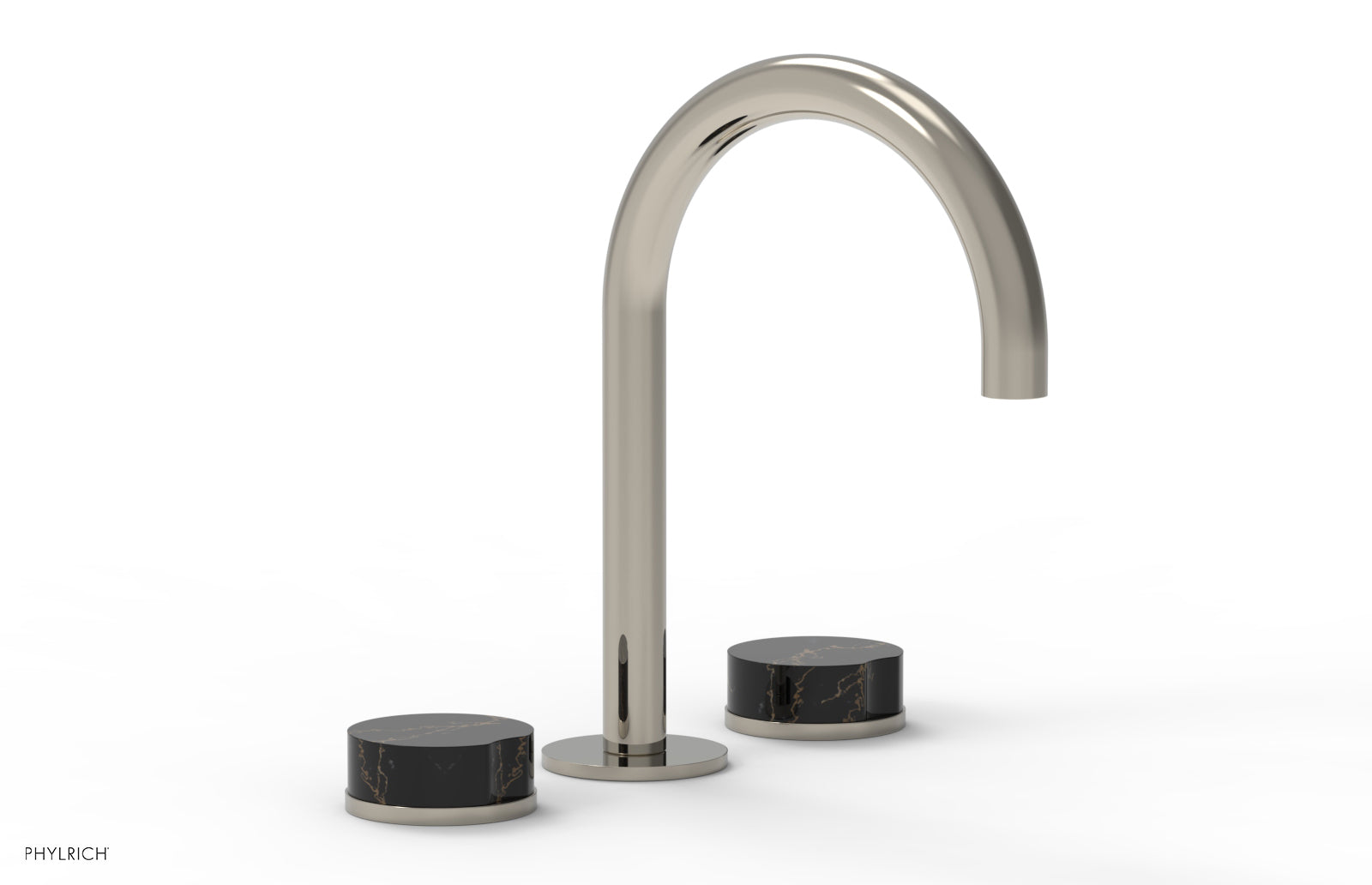 CIRC - Widespread Faucet - High Spout, Marble Handles 250-03 — thumbnail 3