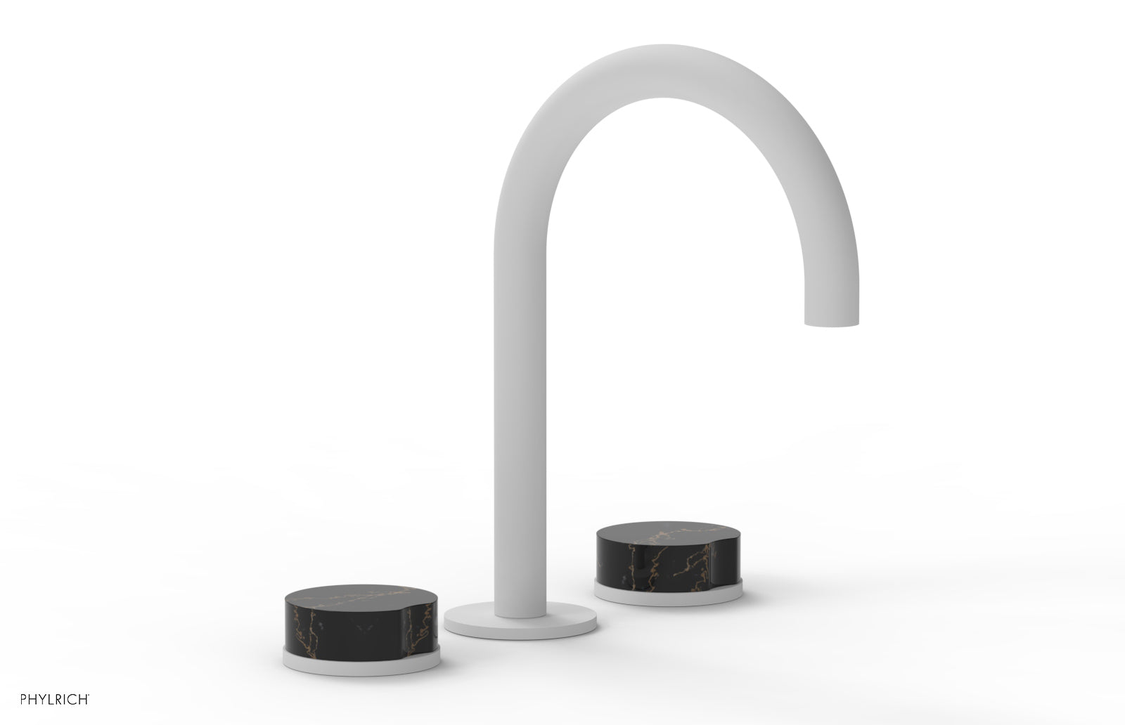 CIRC - Widespread Faucet - High Spout, Marble Handles 250-03 — image 1