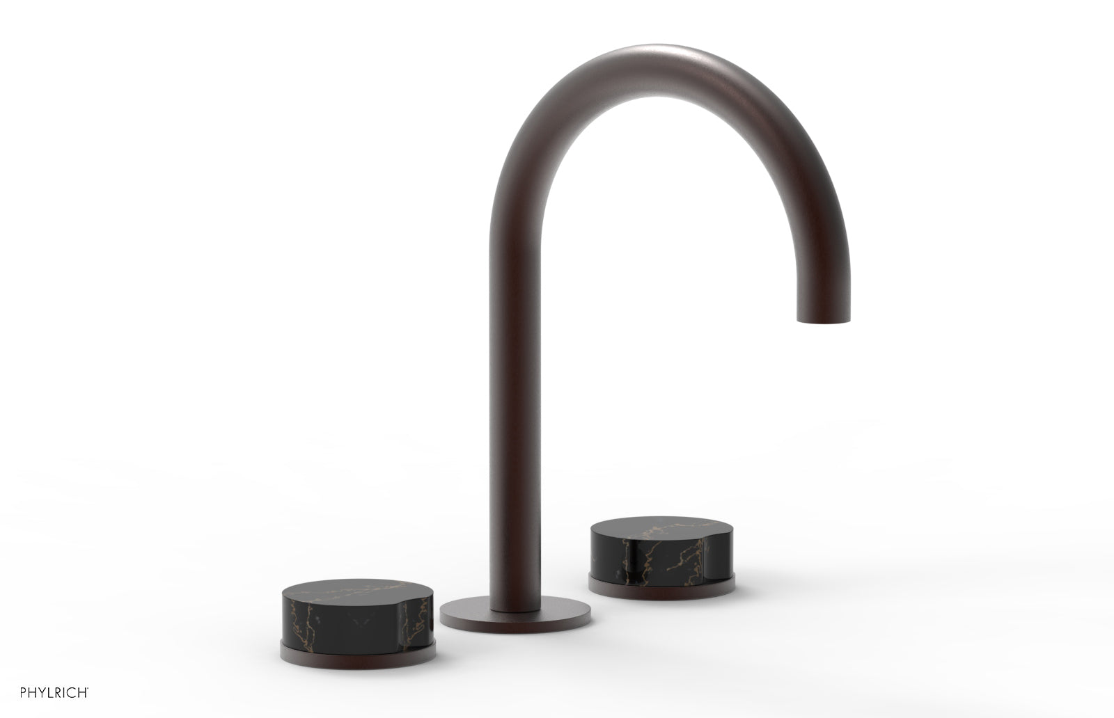 CIRC - Widespread Faucet - High Spout, Marble Handles 250-03