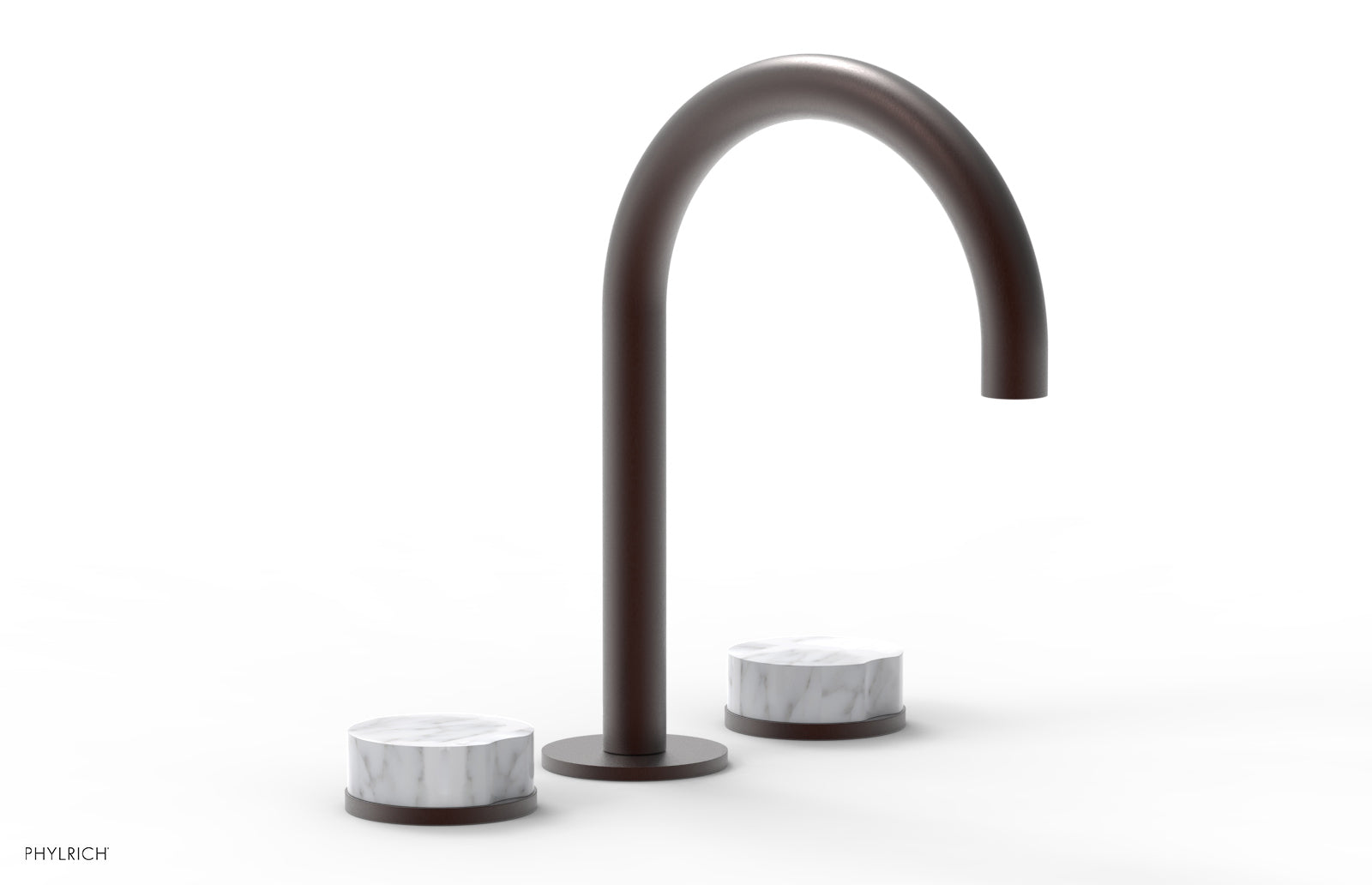 CIRC - Widespread Faucet - High Spout, Marble Handles 250-03 — image 1