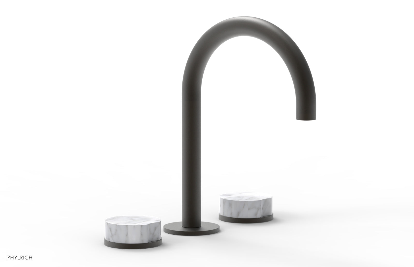 CIRC - Widespread Faucet - High Spout, Marble Handles 250-03