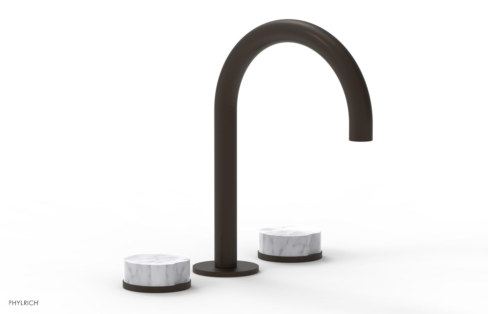 CIRC - Widespread Faucet - High Spout, Marble Handles 250-03 — image 1