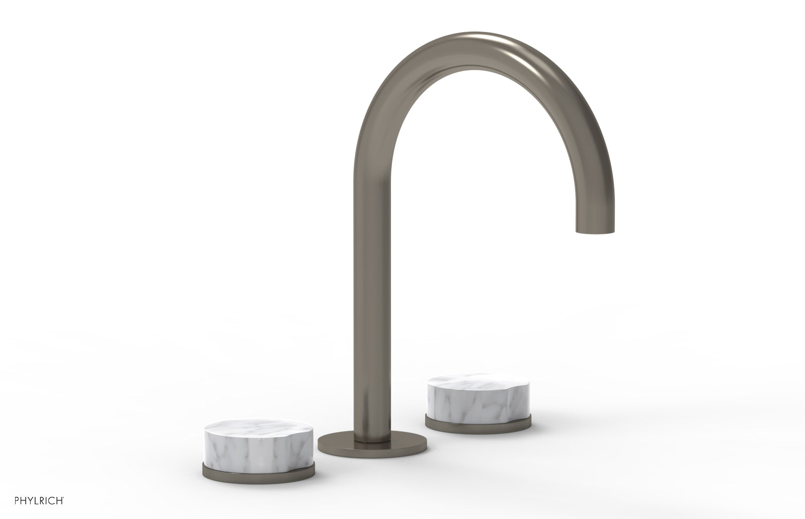 CIRC - Widespread Faucet - High Spout, Marble Handles 250-03 — image 1