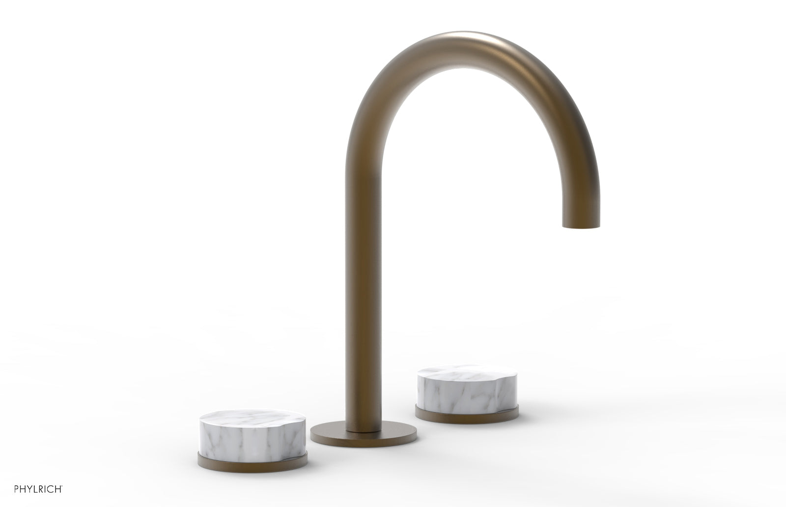 CIRC - Widespread Faucet - High Spout, Marble Handles 250-03 — image 1