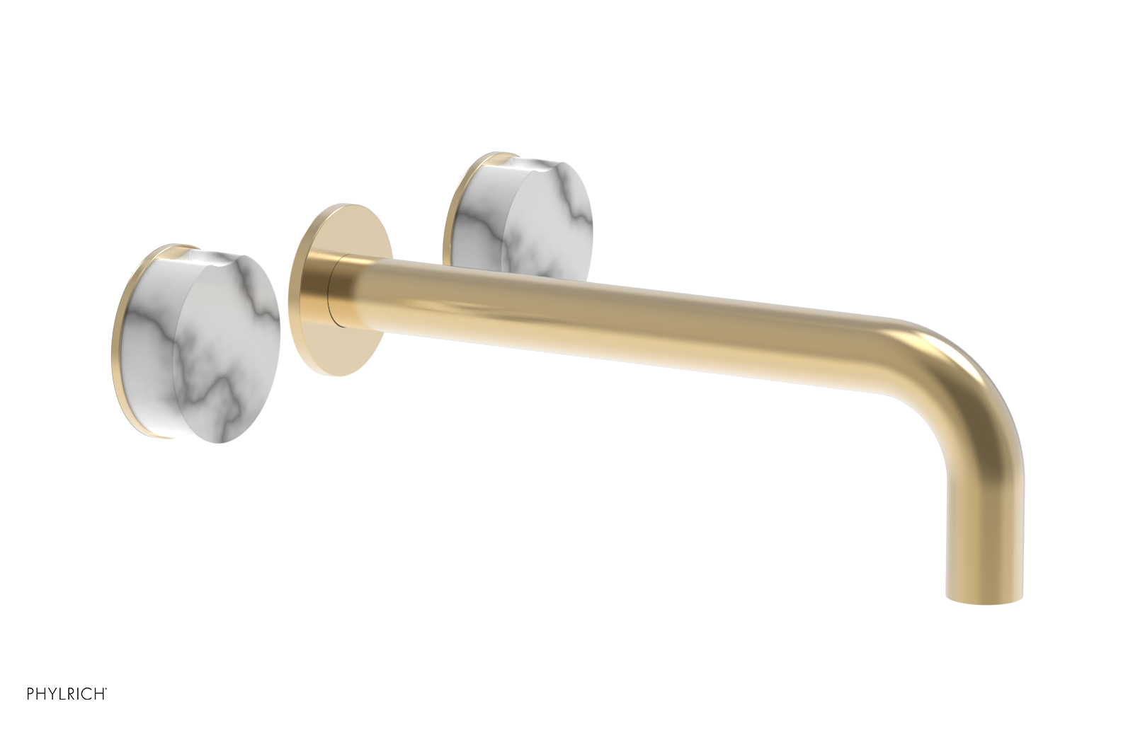 CIRC - 10" Wall Lavatory Set , Marble Handles 250-13-10 — thumbnail 2