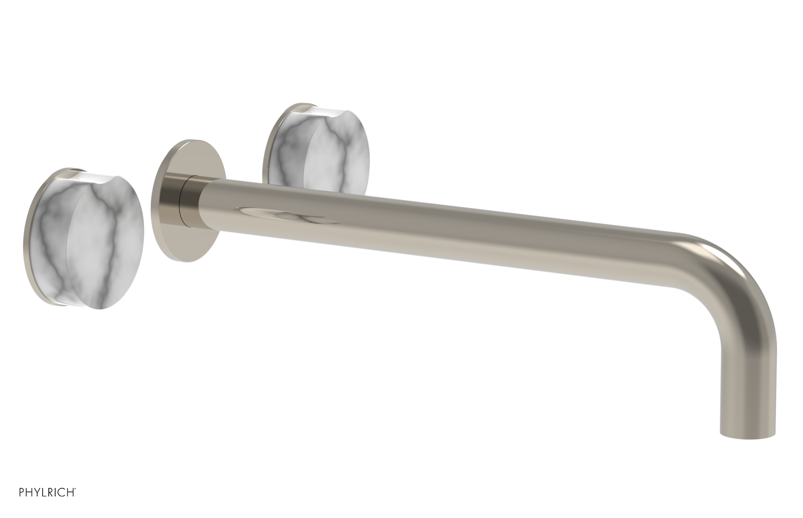 CIRC - 12" Wall Lavatory Set , Marble Handles 250-13-12