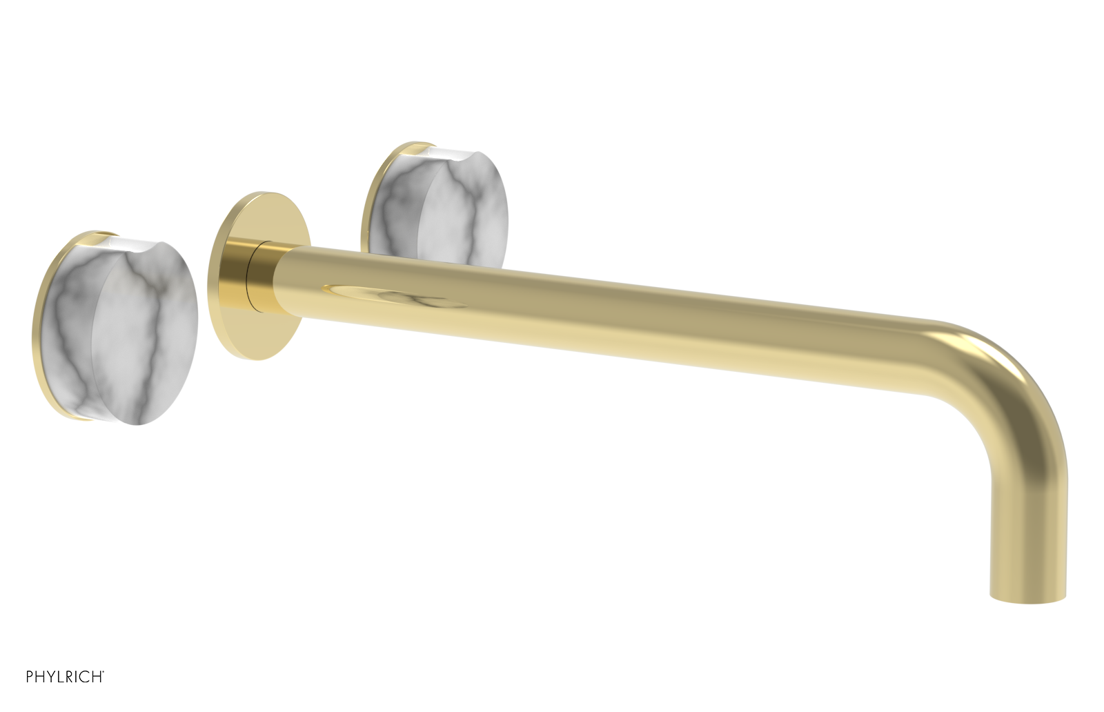 CIRC - 12" Wall Lavatory Set , Marble Handles 250-13-12