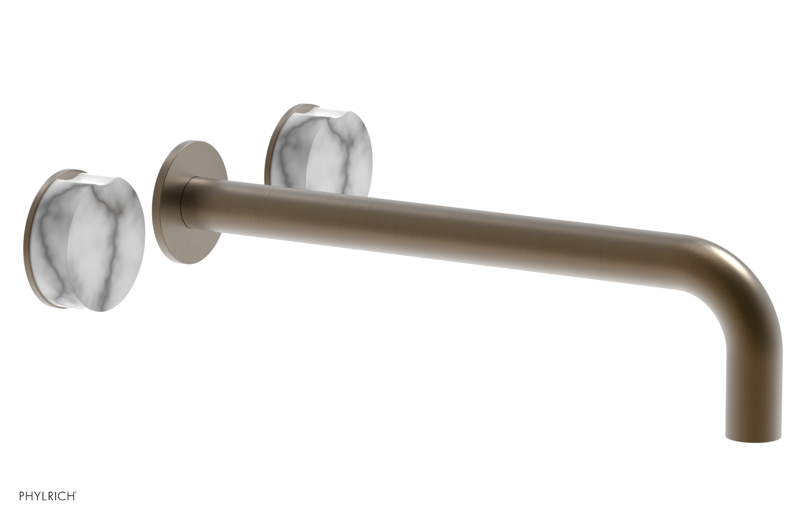 CIRC - 12" Wall Lavatory Set , Marble Handles 250-13-12