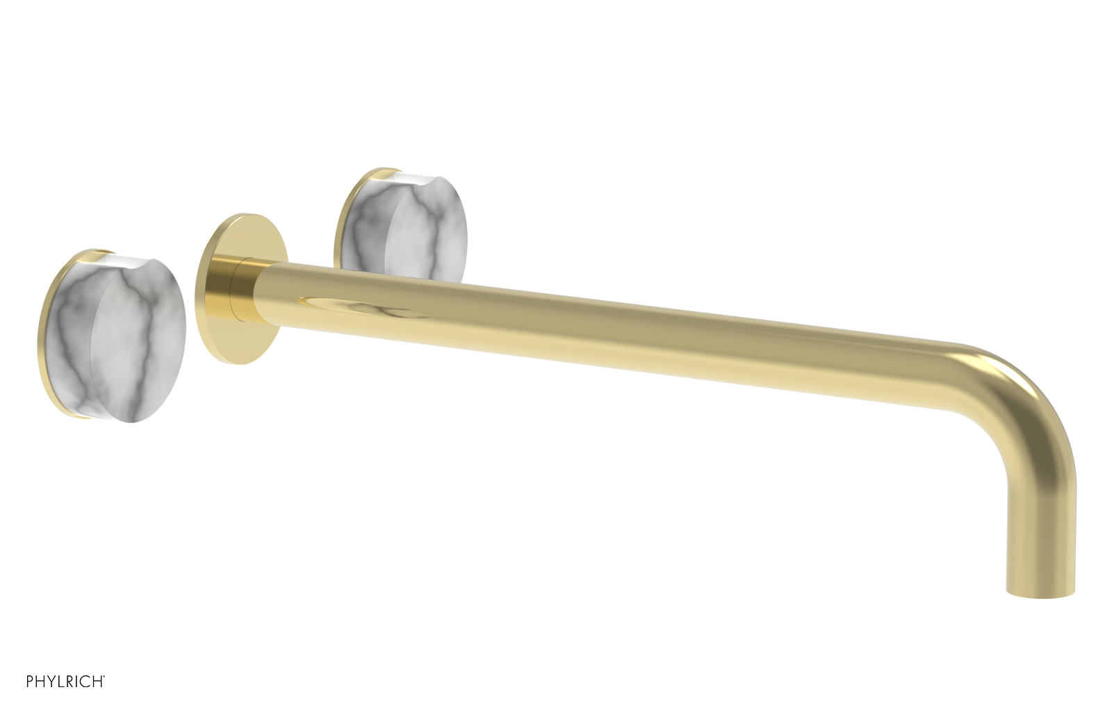 CIRC - 14" Wall Lavatory Set , Marble Handles 250-13-14 — image 1