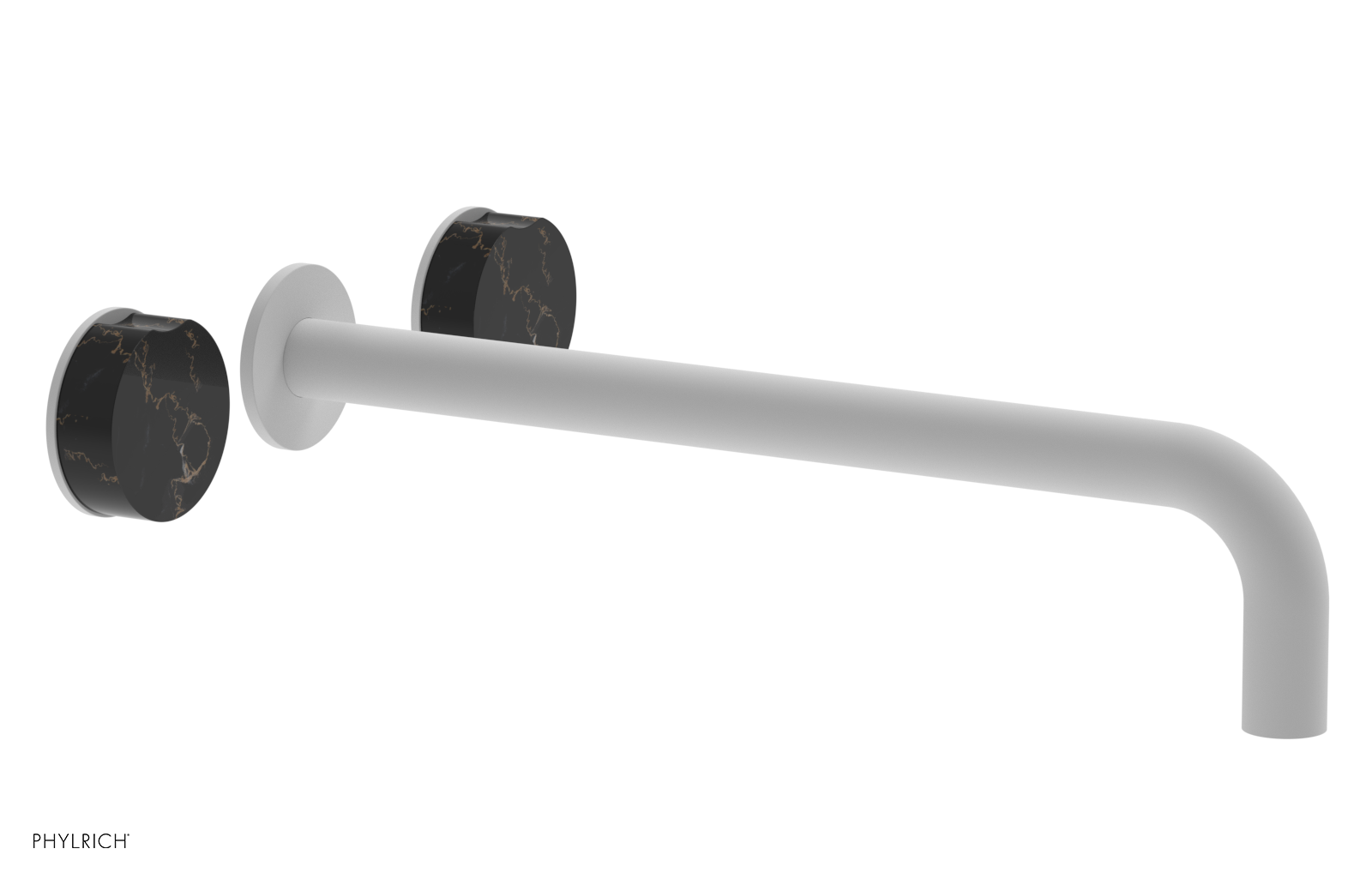 CIRC - 14" Wall Lavatory Set , Marble Handles 250-13-14