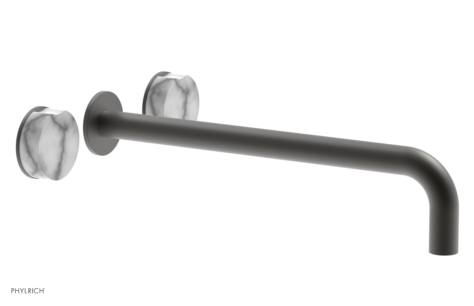 CIRC - 14" Wall Lavatory Set , Marble Handles 250-13-14