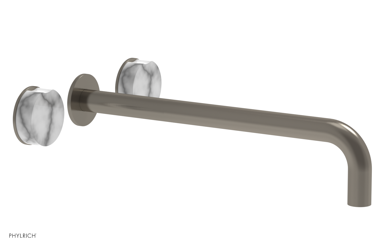 CIRC - 14" Wall Lavatory Set , Marble Handles 250-13-14