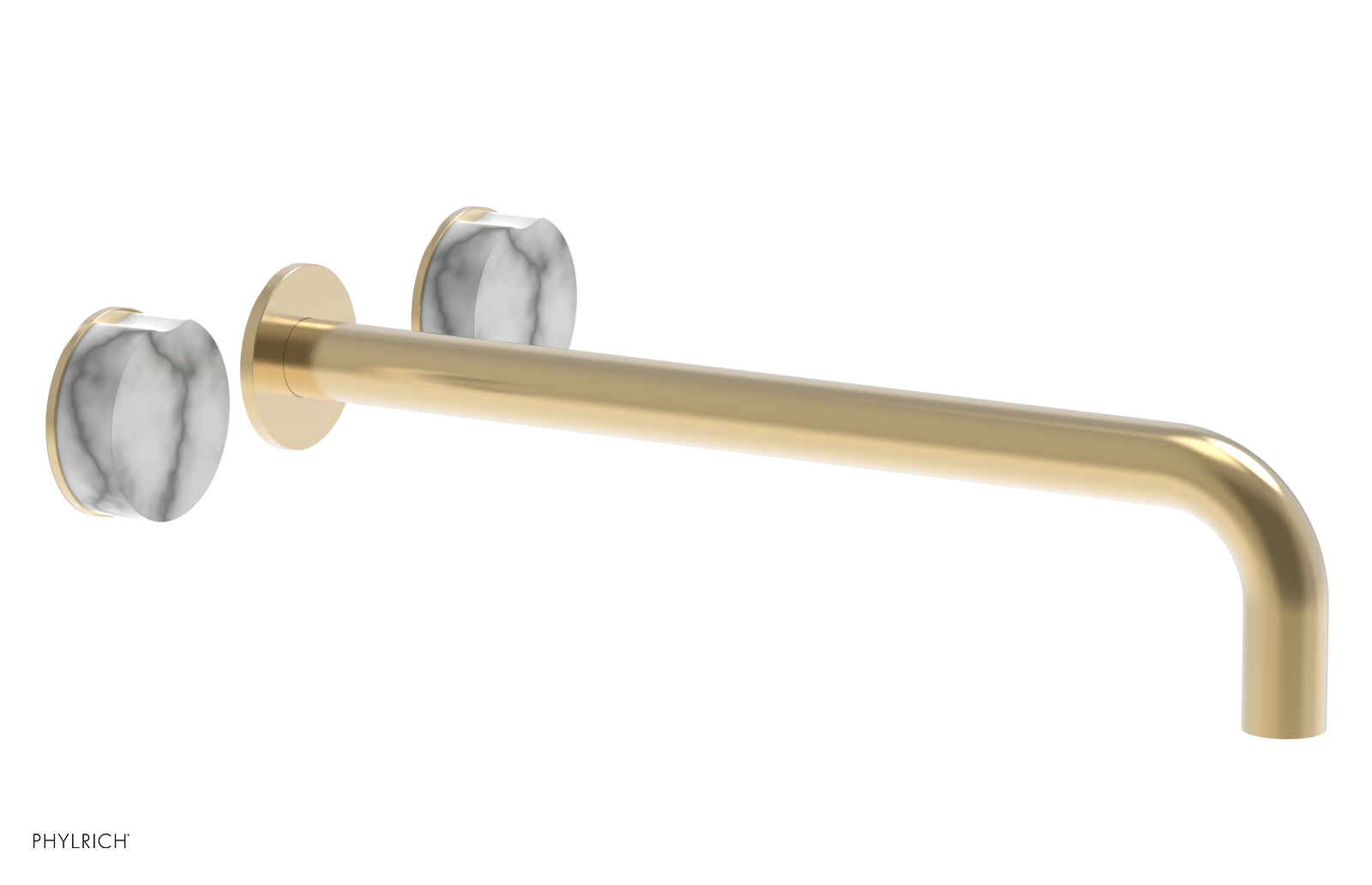 CIRC - 14" Wall Lavatory Set , Marble Handles 250-13-14 — image 1