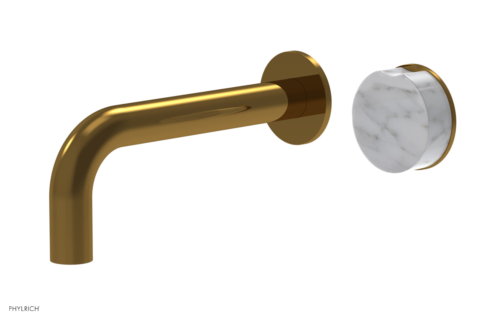 CIRC - Single Handle Wall Lavatory Set - White Marble Handle 250-17 — image 1