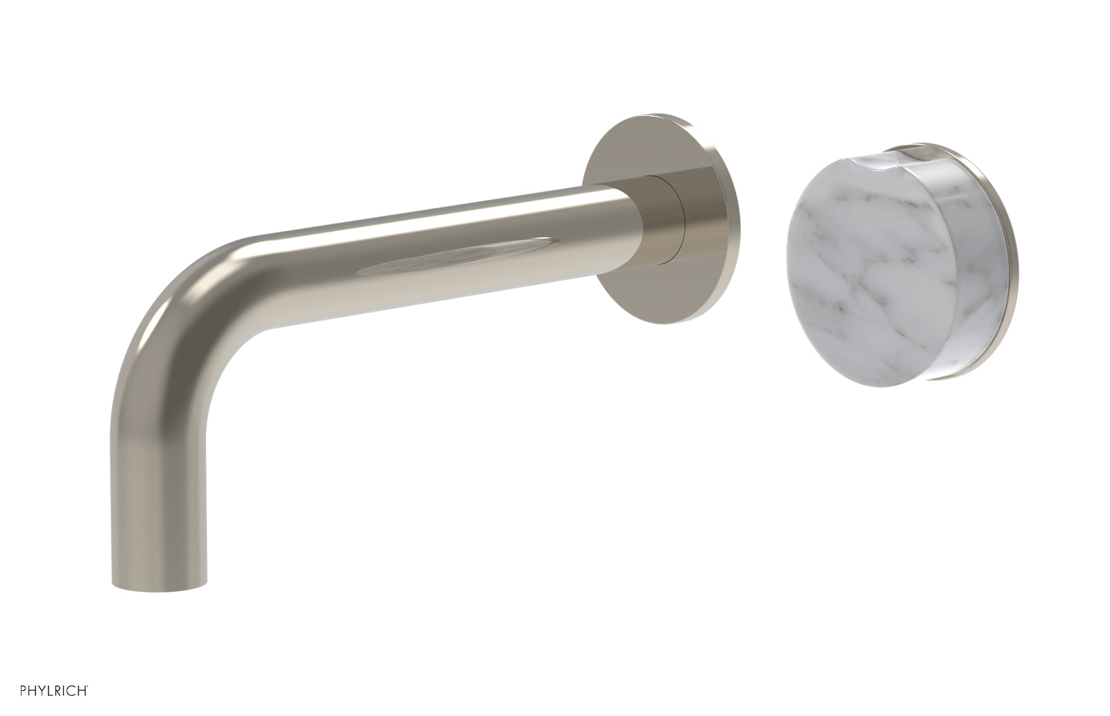 CIRC - Single Handle Wall Lavatory Set - White Marble Handle 250-17 — image 1