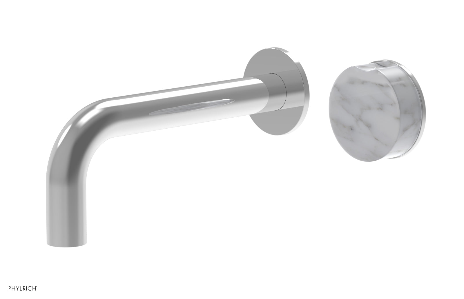 CIRC - Single Handle Wall Lavatory Set - White Marble Handle 250-17 — image 1