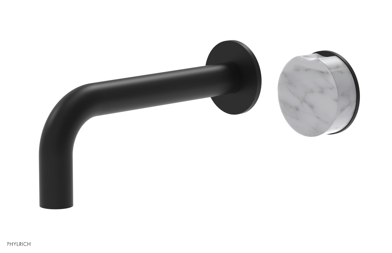 CIRC - Single Handle Wall Lavatory Set - White Marble Handle 250-17 — image 1