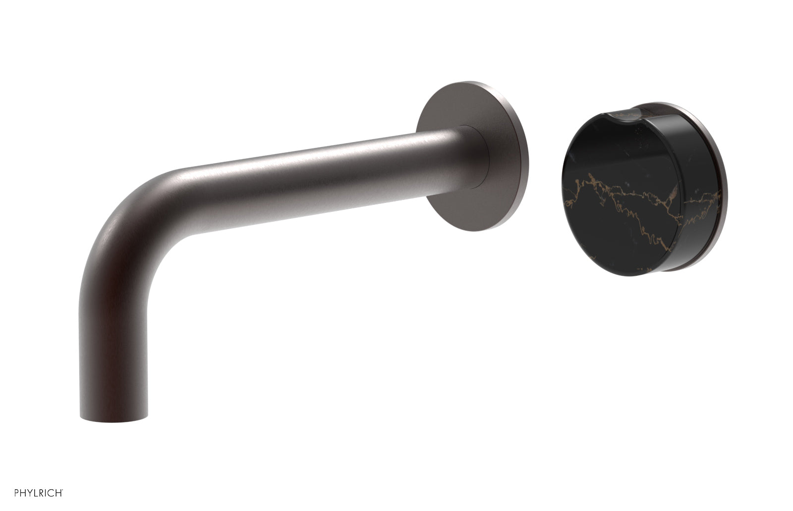 CIRC - Single Handle Wall Lavatory Set - Black Marble Handle 250-17 — image 1
