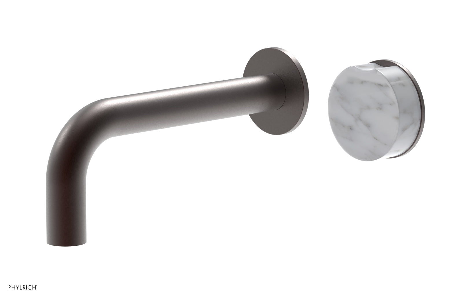 CIRC - Single Handle Wall Lavatory Set - White Marble Handle 250-17