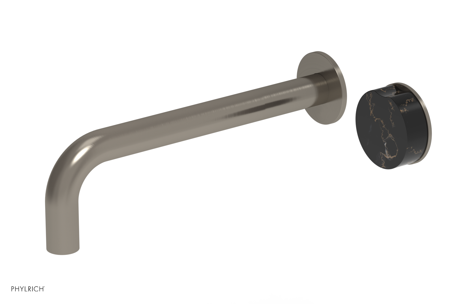 CIRC - 10" Single Handle Wall Lavatory Set - Black Marble Handle 250-17-10 — image 1