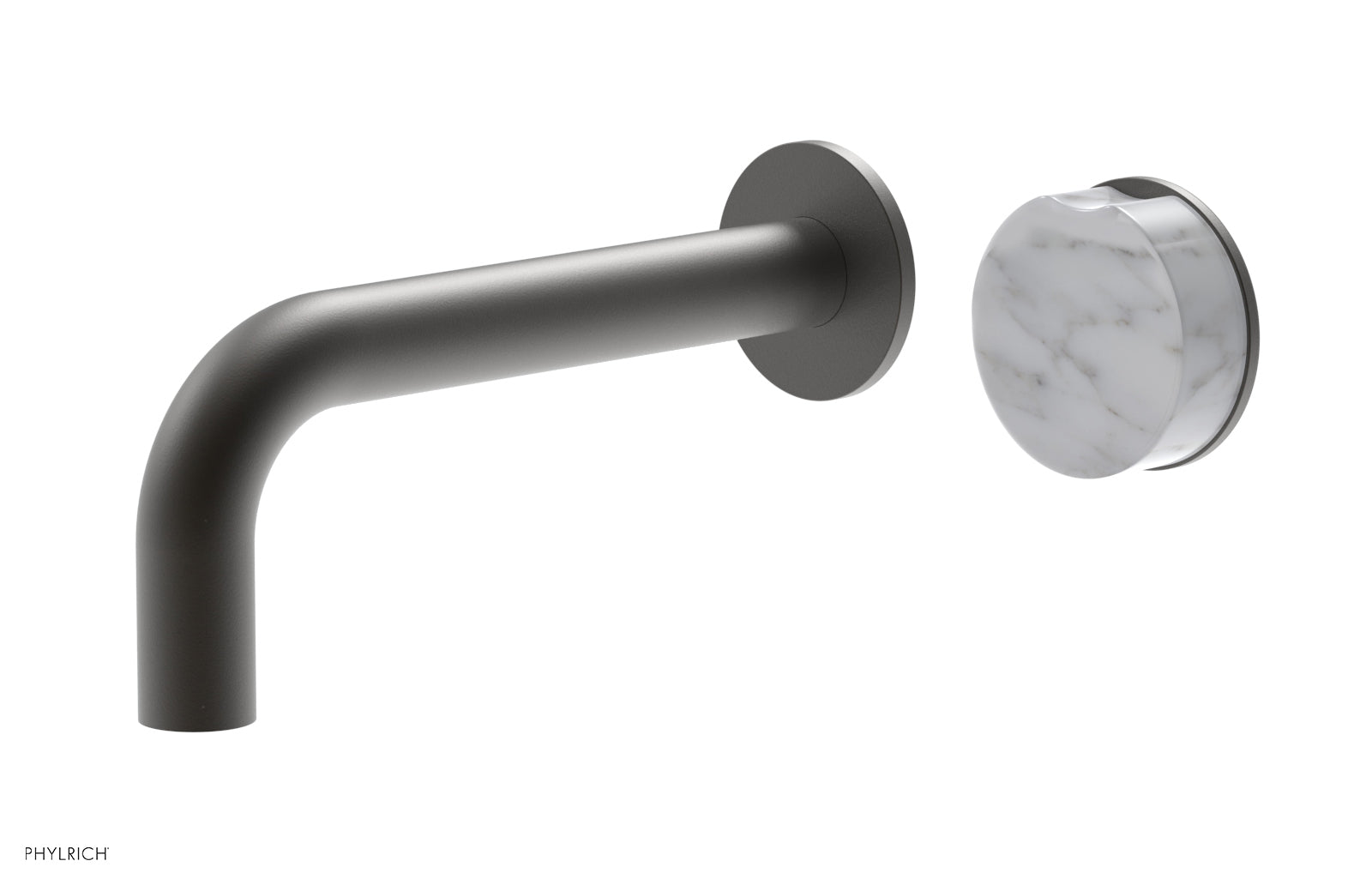 CIRC - Single Handle Wall Lavatory Set - White Marble Handle 250-17 — image 1