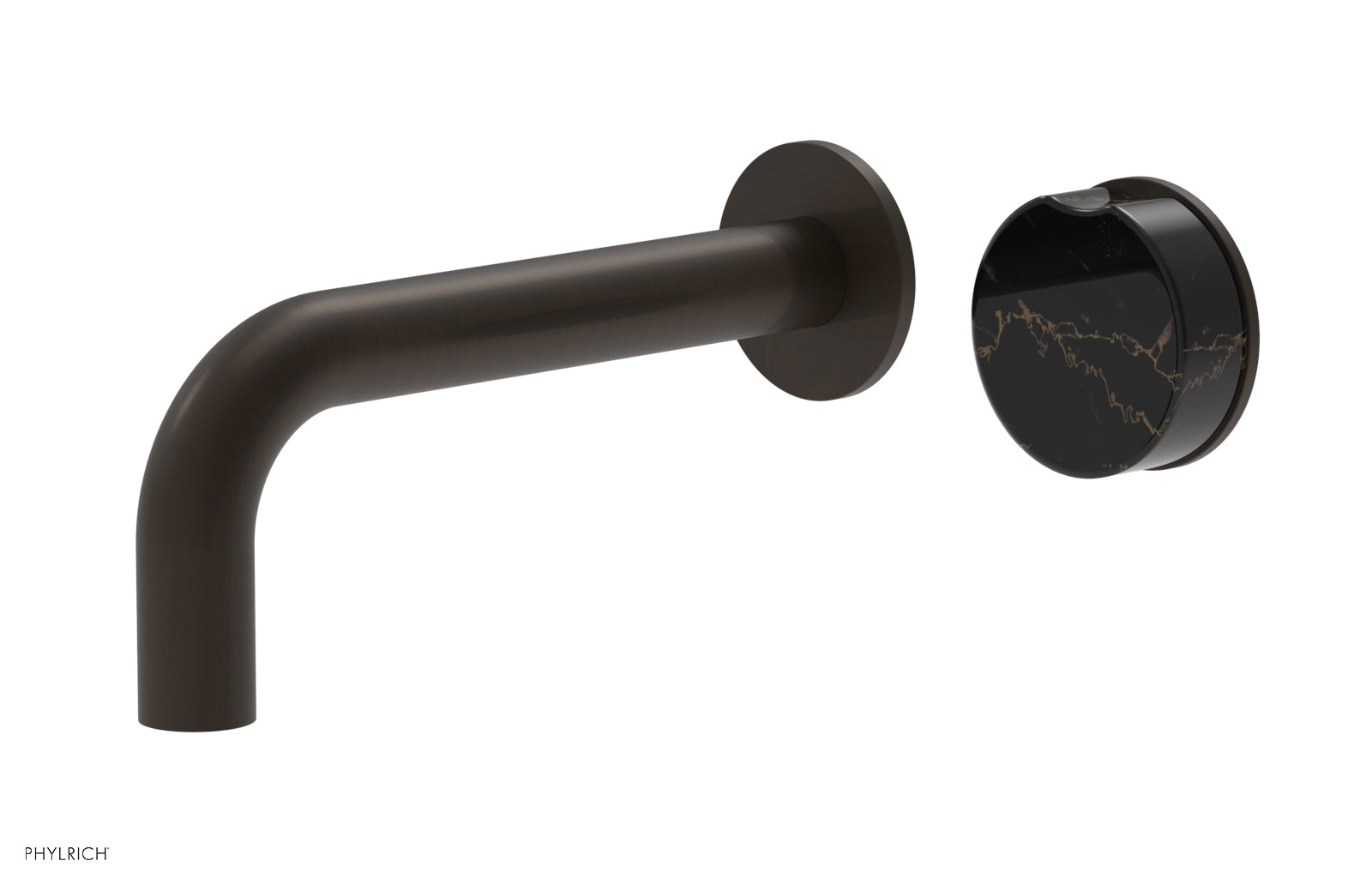 CIRC - Single Handle Wall Lavatory Set - Black Marble Handle 250-17 — image 1