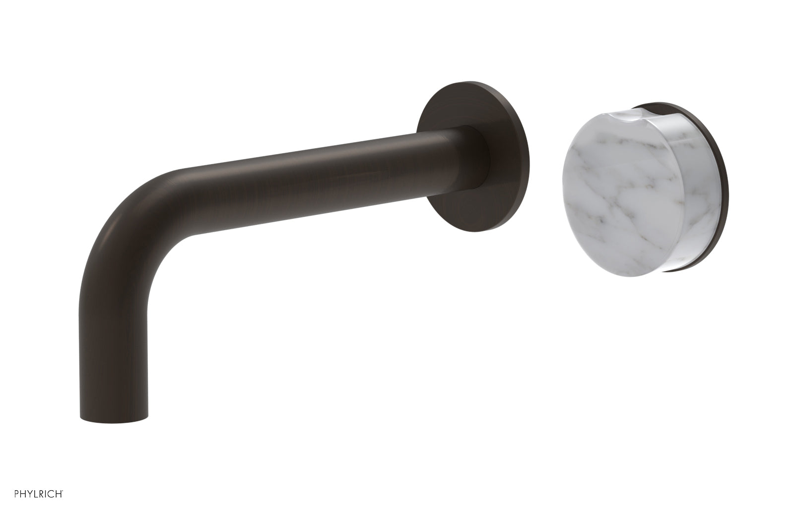 CIRC - Single Handle Wall Lavatory Set - White Marble Handle 250-17 — image 1