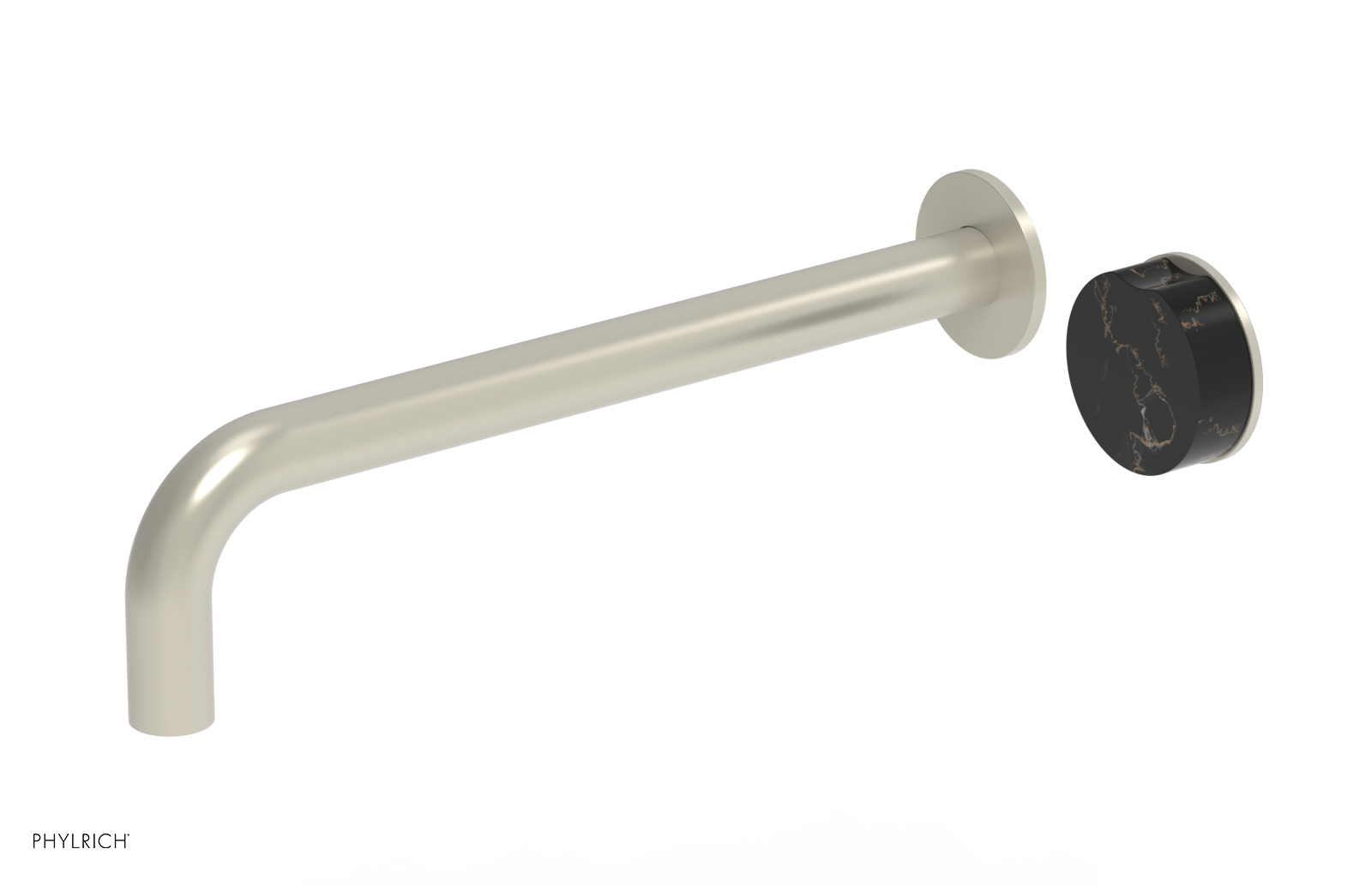 CIRC - 12" Single Handle Wall Lavatory Set - Black Marble Handle 250-17-12