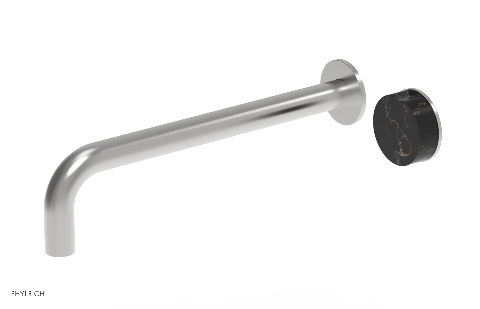 CIRC - 12" Single Handle Wall Lavatory Set - Black Marble Handle 250-17-12