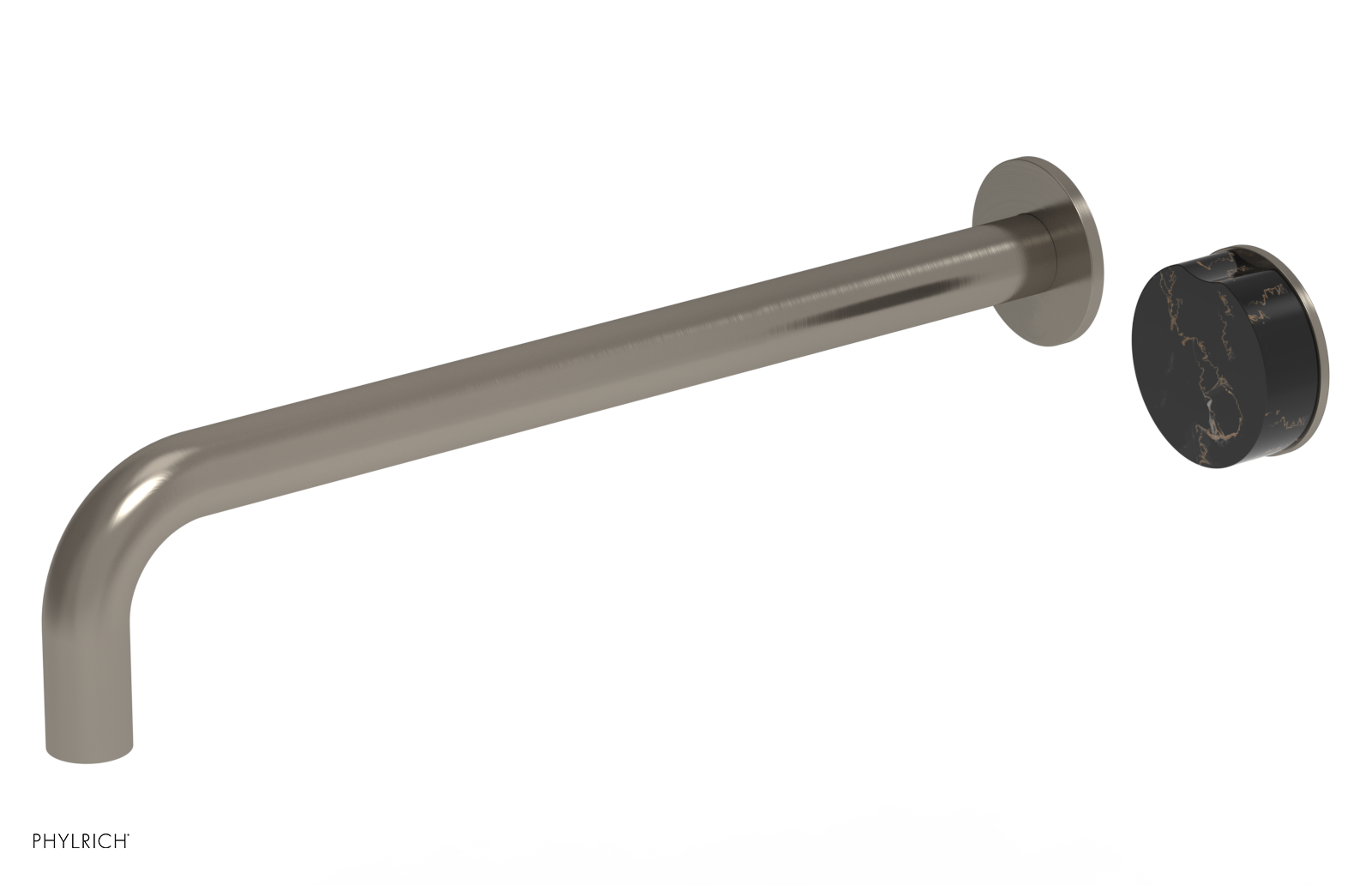 CIRC - 14" Single Handle Wall Lavatory Set - Black Marble Handle 250-17-14